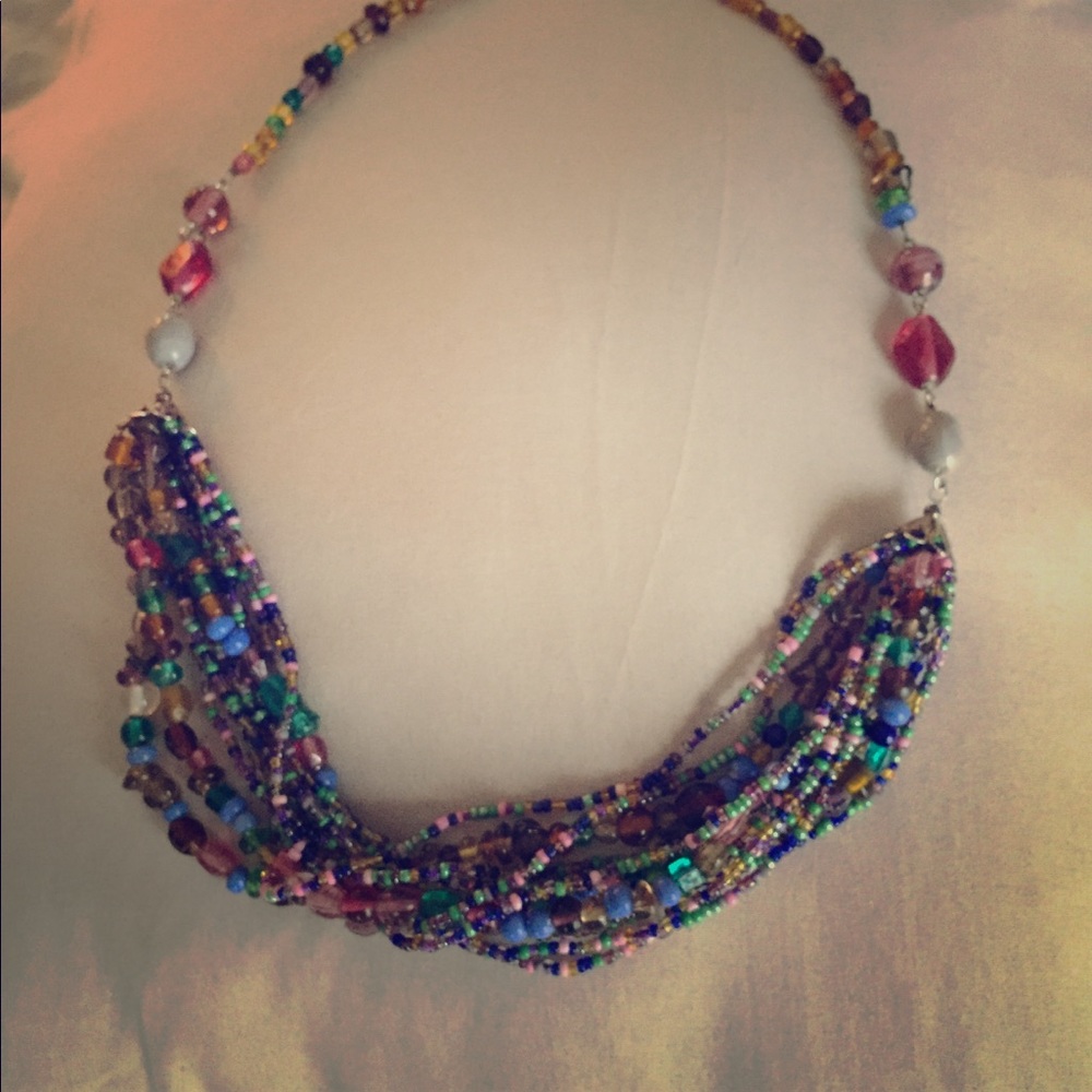 Multicolored beaded necklace.